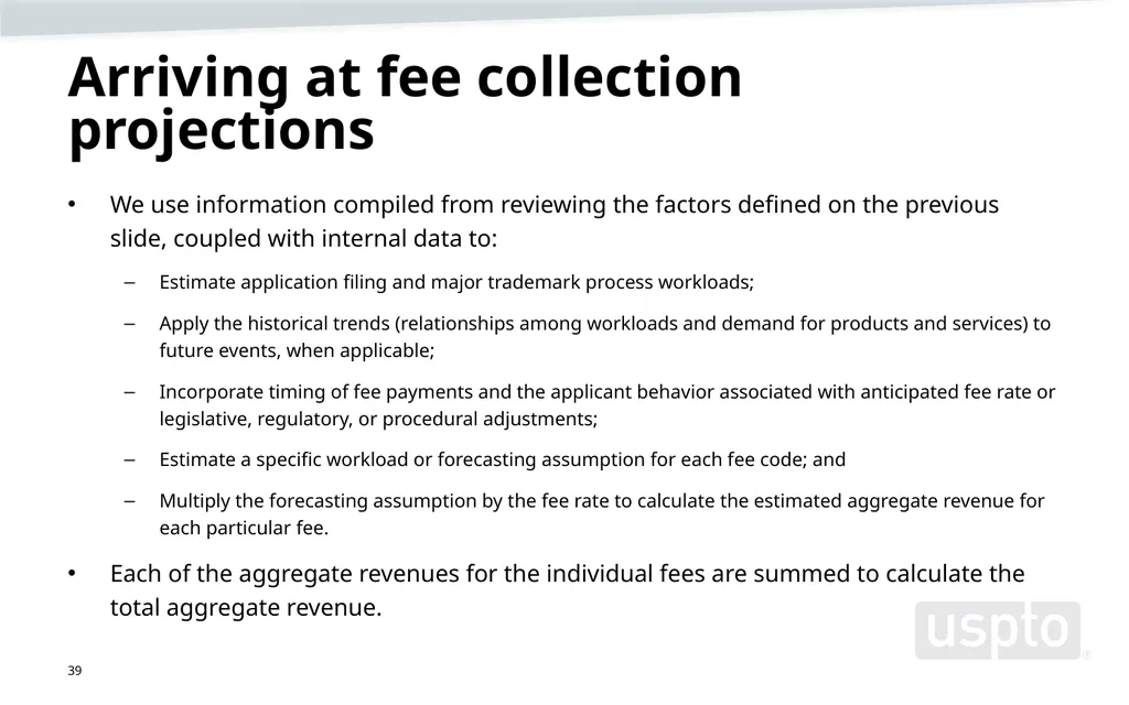 Trademark fee proposal Background information June - slide 39 of 52