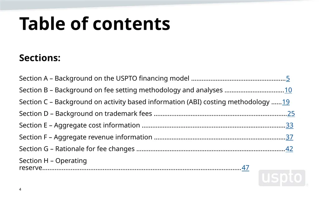 Trademark fee proposal Background information June - slide 4 of 52