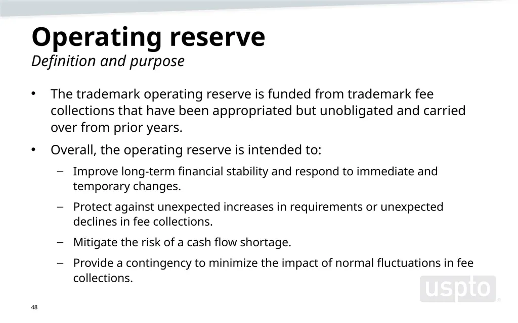 Trademark fee proposal Background information June - slide 48 of 52