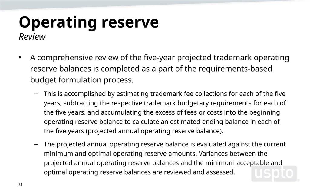 Trademark fee proposal Background information June - slide 51 of 52