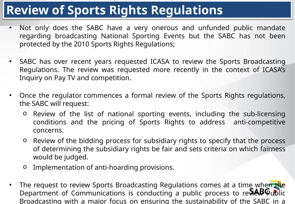 SABC PRESENTATION TO THE PORTFOLIO COMMITTEE ON - slide 12 of 28