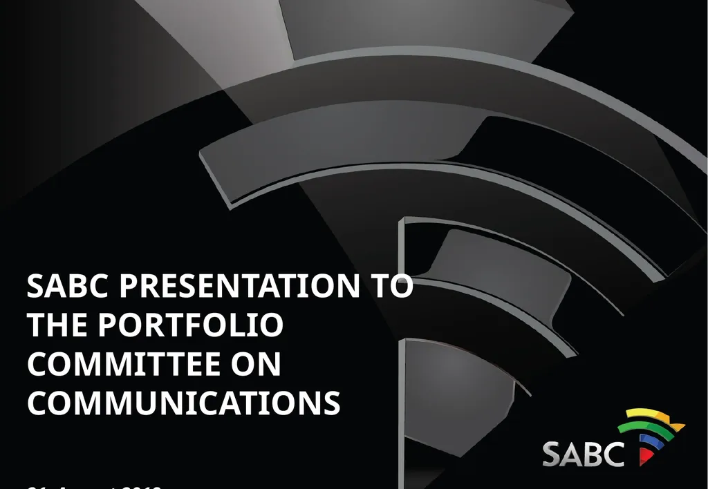 SABC PRESENTATION TO THE PORTFOLIO COMMITTEE ON - slide 1 of 28