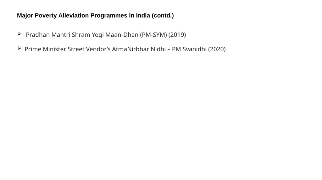 TOPIC – MAJOR POVERTY ALLEVIATION PROGRAMMES IN - slide 6 of 7
