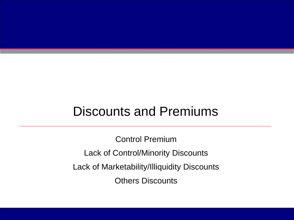 Business Valuation Valuation Methodologies - slide 25 of 43