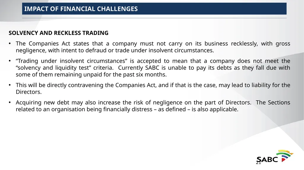 SABC PRESENTATION TO SELECT COMMITTEE ON PUBLIC - slide 21 of 36