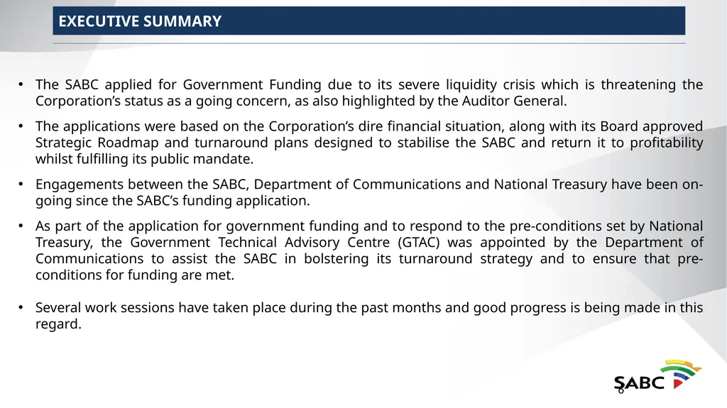 SABC PRESENTATION TO SELECT COMMITTEE ON PUBLIC - slide 6 of 36
