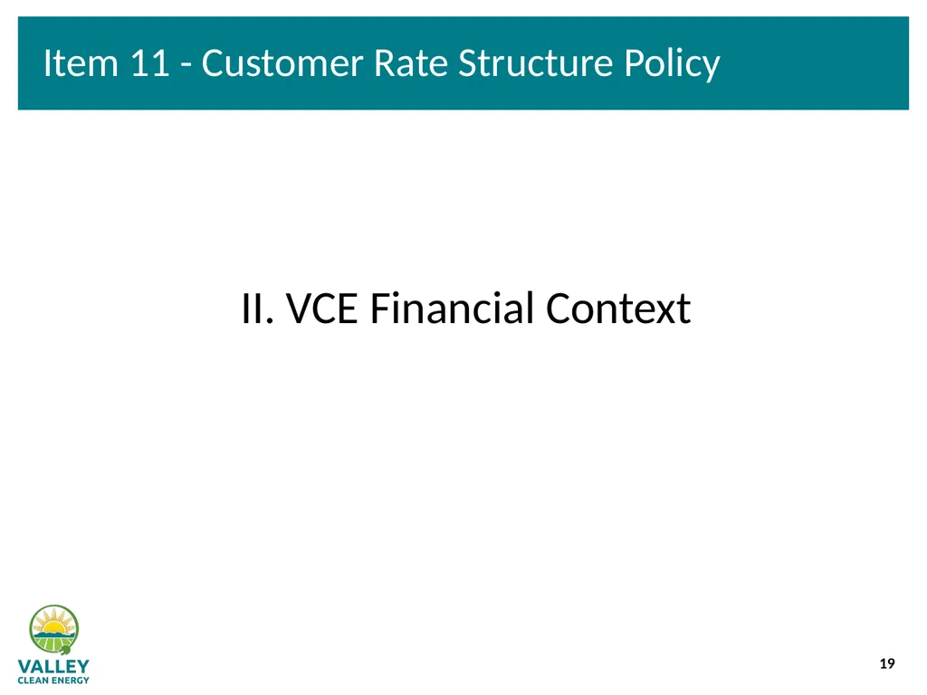 VCE Community Advisory Committee Meeting – - slide 19 of 45
