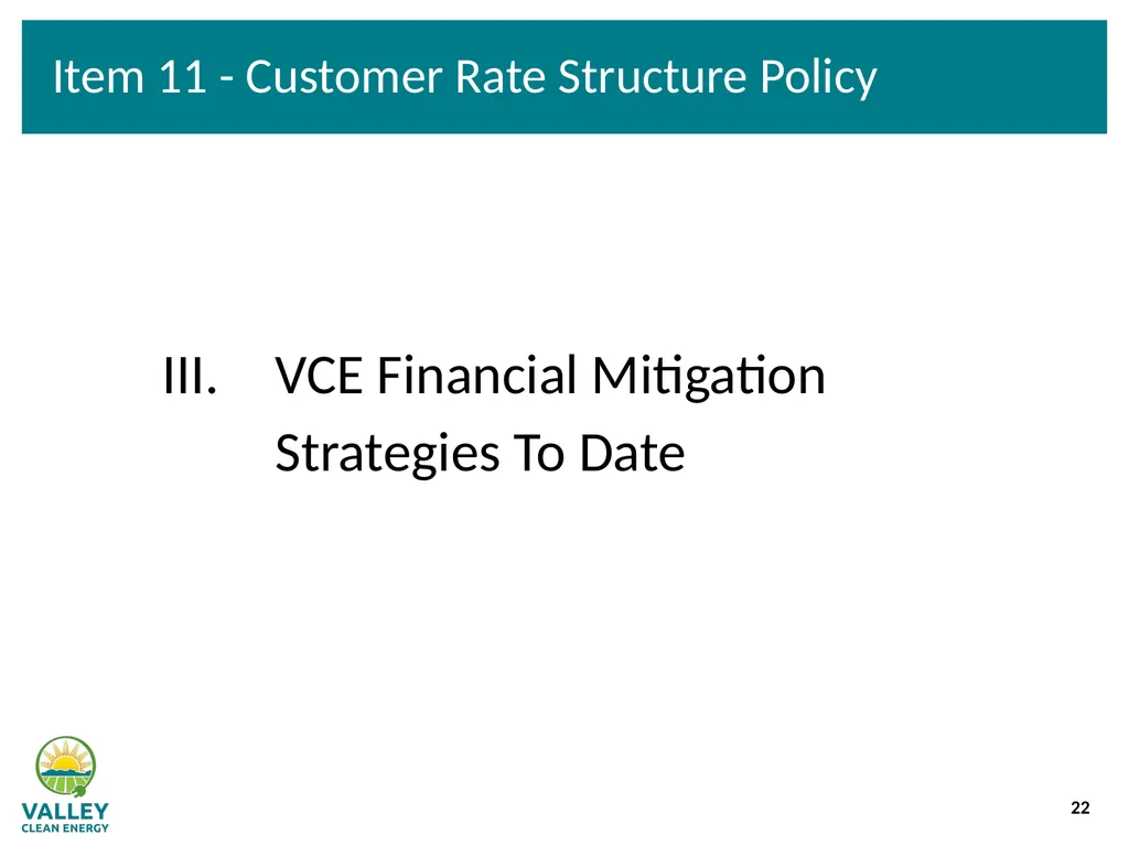 VCE Community Advisory Committee Meeting – - slide 22 of 45