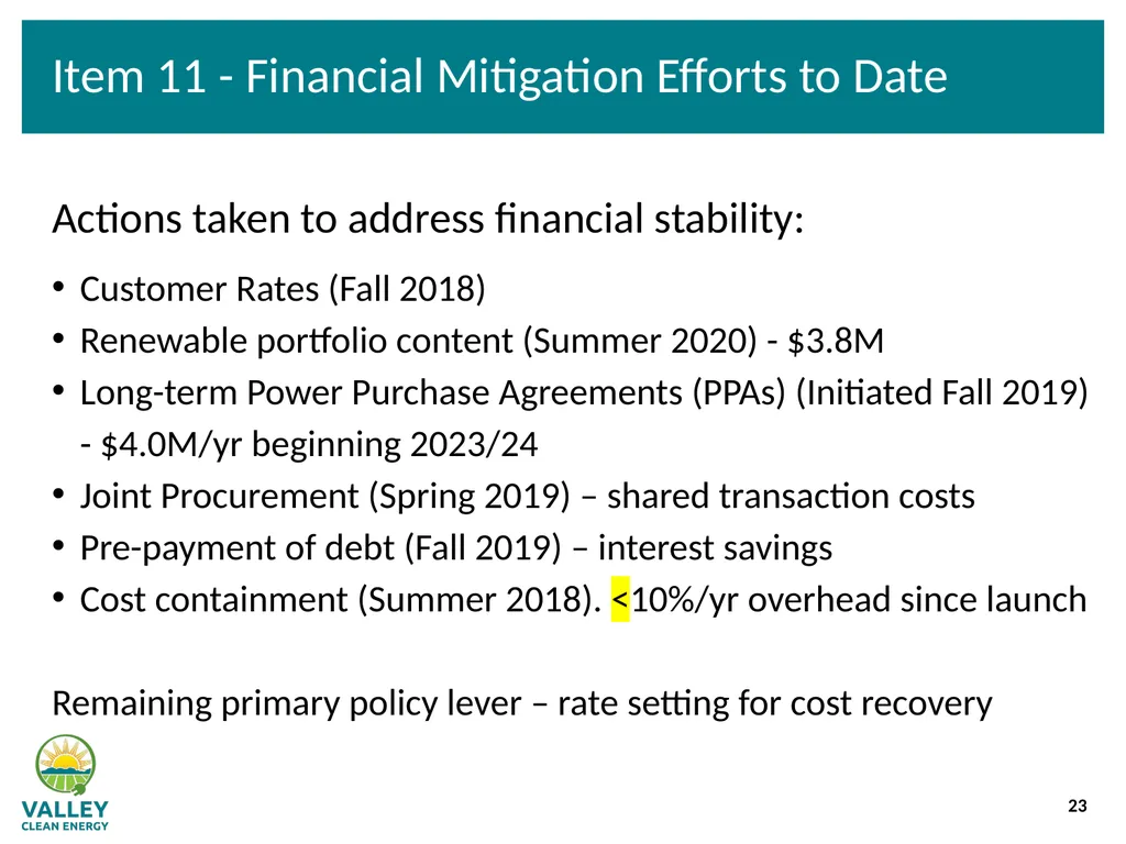 VCE Community Advisory Committee Meeting – - slide 23 of 45