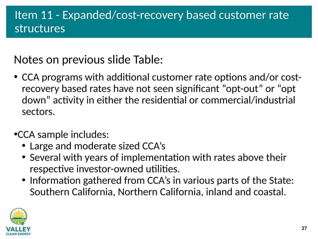 VCE Community Advisory Committee Meeting – - slide 27 of 45
