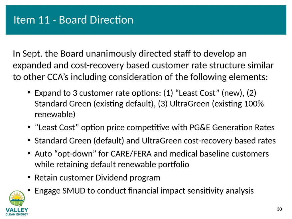 VCE Community Advisory Committee Meeting – - slide 30 of 45
