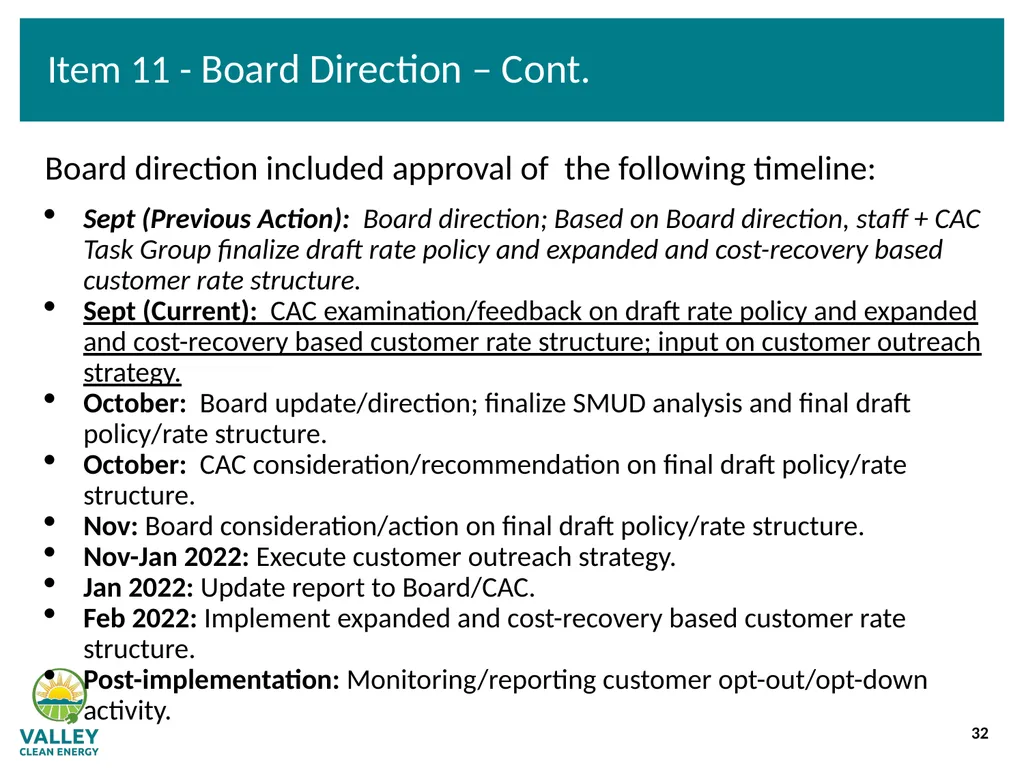 VCE Community Advisory Committee Meeting – - slide 32 of 45