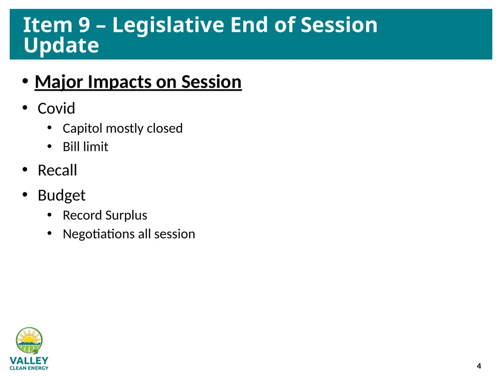 VCE Community Advisory Committee Meeting – - slide 4 of 45