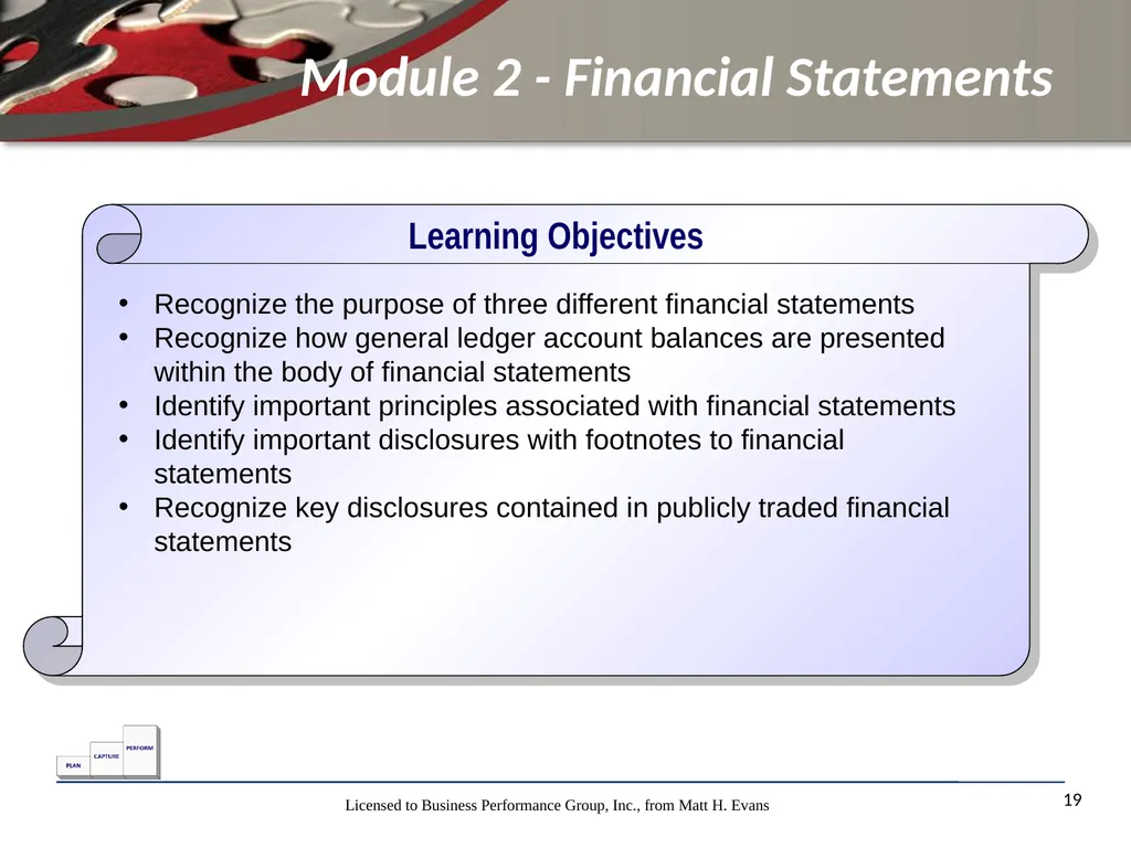 Finance for Non Financial Managers Matt H. Evans - slide 19 of 120