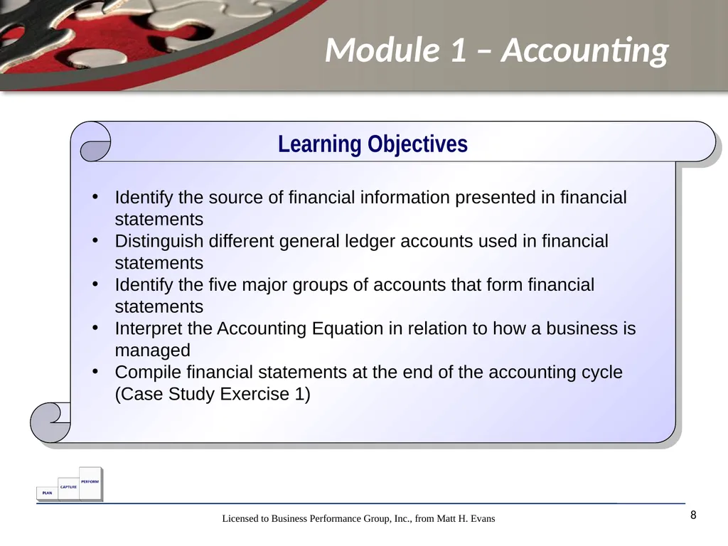 Finance for Non Financial Managers Matt H. Evans - slide 8 of 120