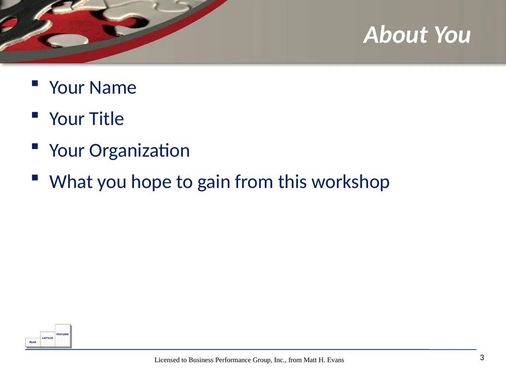 Finance for Non Financial Managers Matt H. Evans - slide 3 of 120