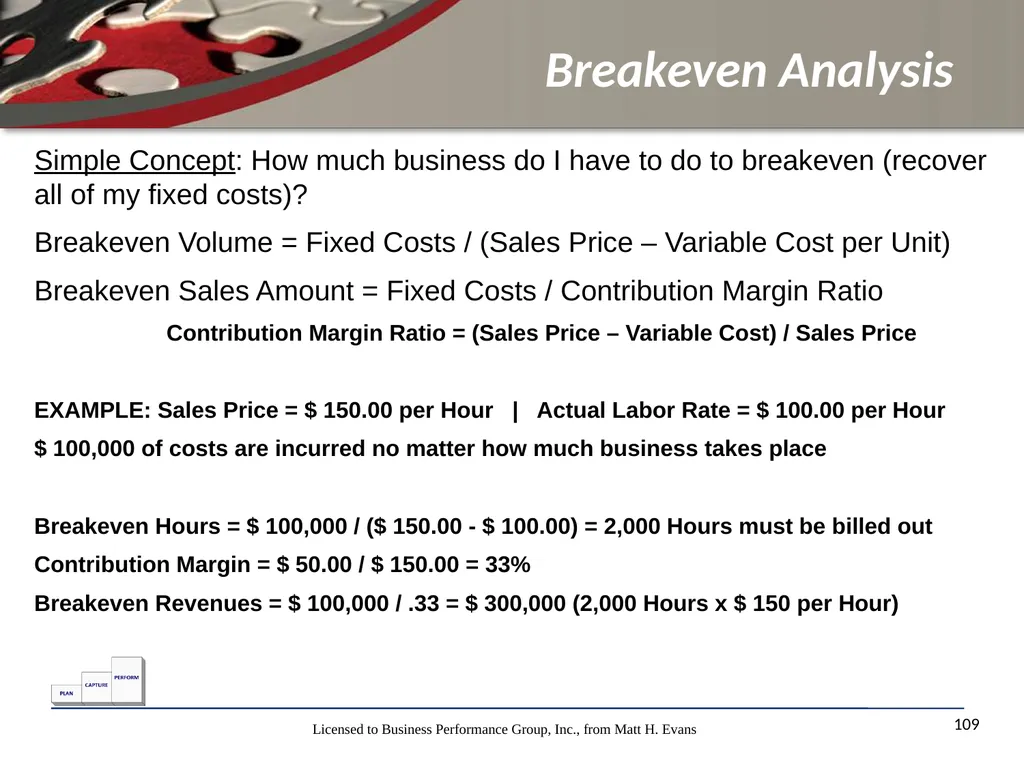 Finance for Non Financial Managers Matt H. Evans - slide 109 of 120