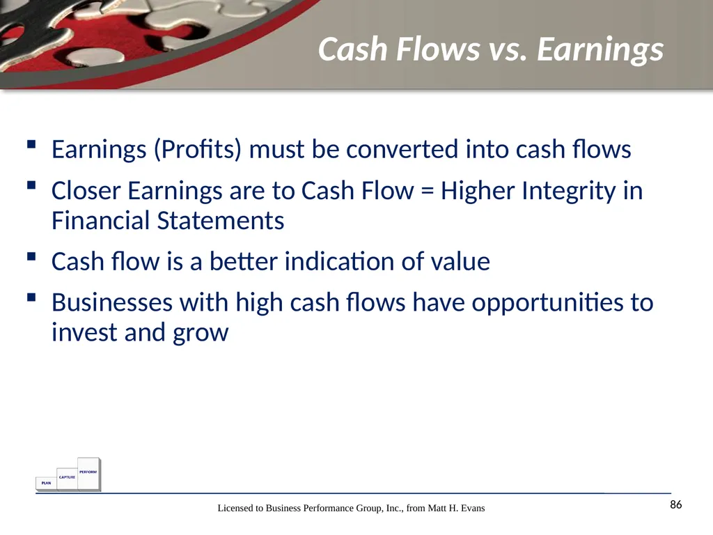 Finance for Non Financial Managers Matt H. Evans - slide 86 of 120