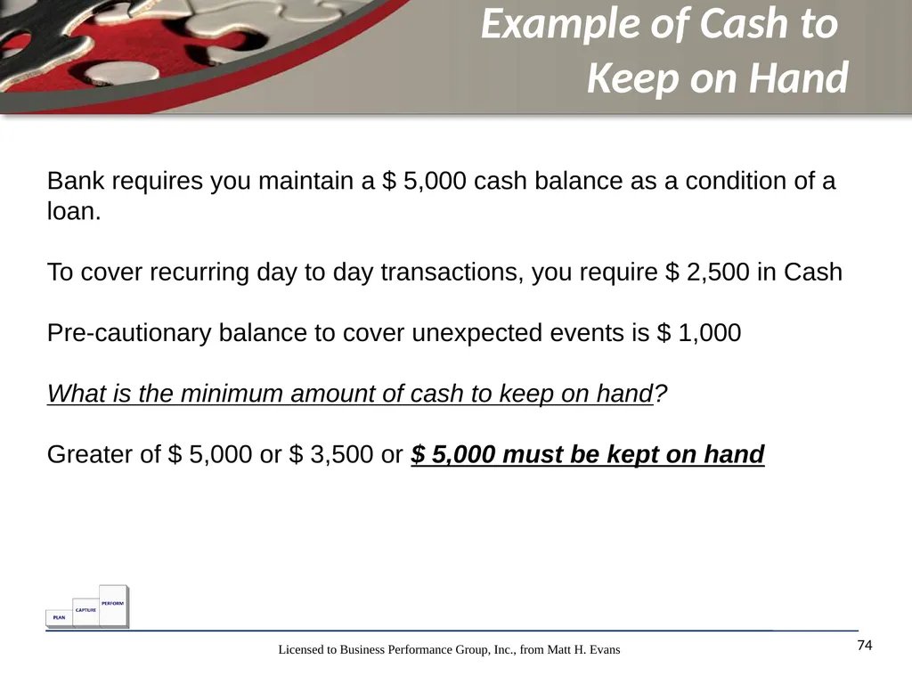 Finance for Non Financial Managers Matt H. Evans - slide 74 of 120