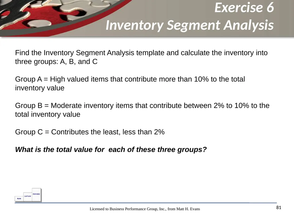 Finance for Non Financial Managers Matt H. Evans - slide 81 of 120