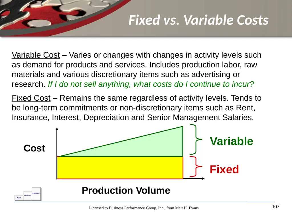 Finance for Non Financial Managers Matt H. Evans - slide 107 of 120