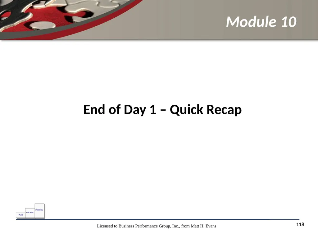 Finance for Non Financial Managers Matt H. Evans - slide 118 of 120