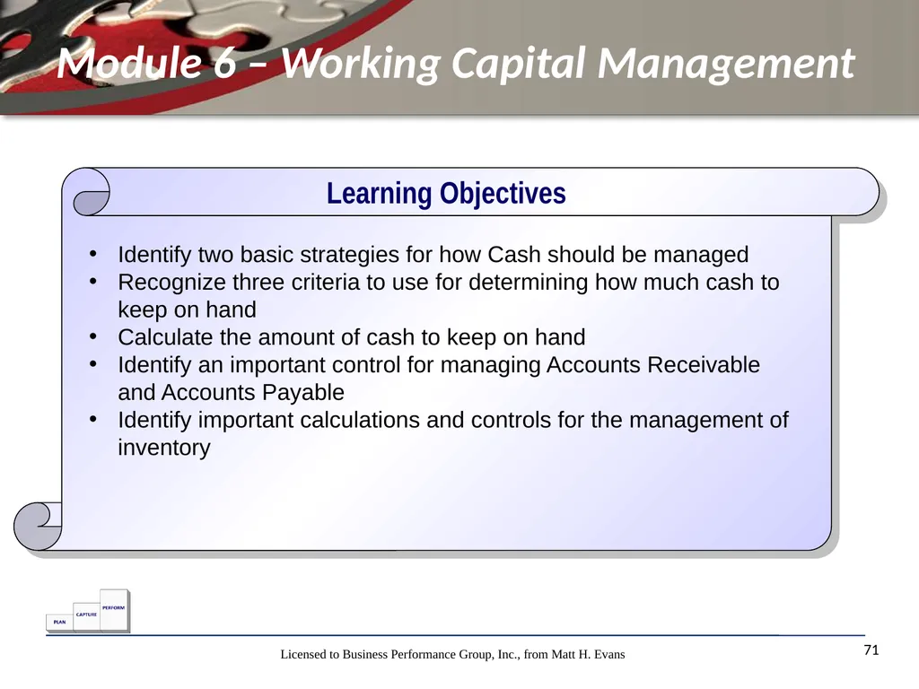 Finance for Non Financial Managers Matt H. Evans - slide 71 of 120