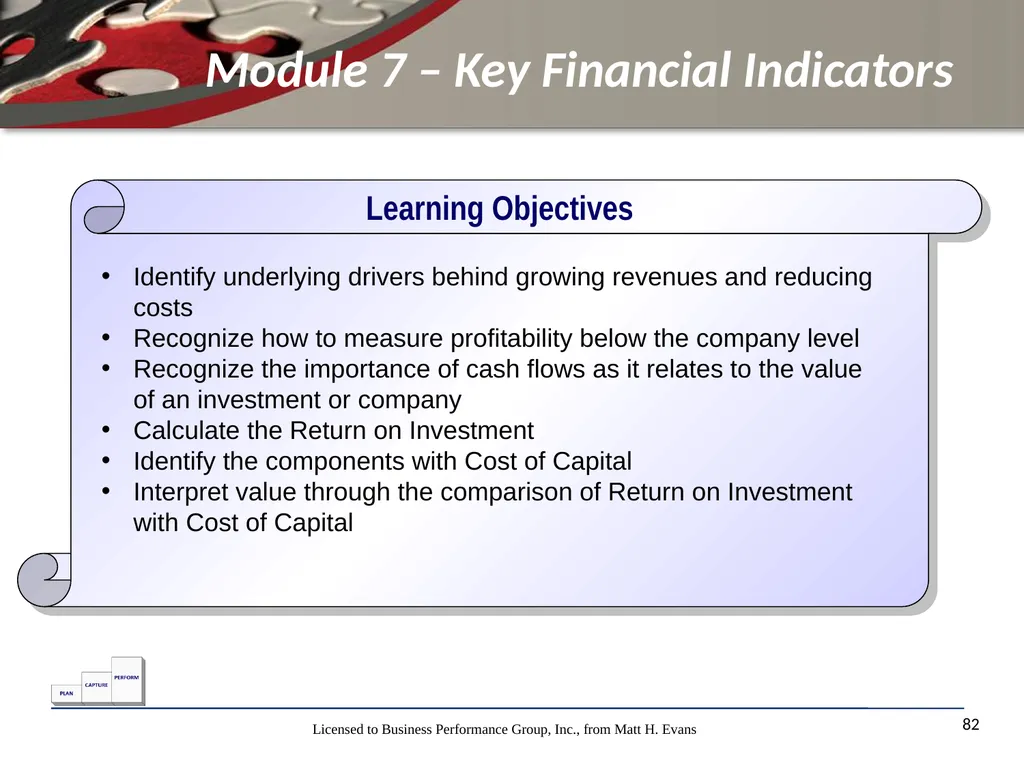 Finance for Non Financial Managers Matt H. Evans - slide 82 of 120