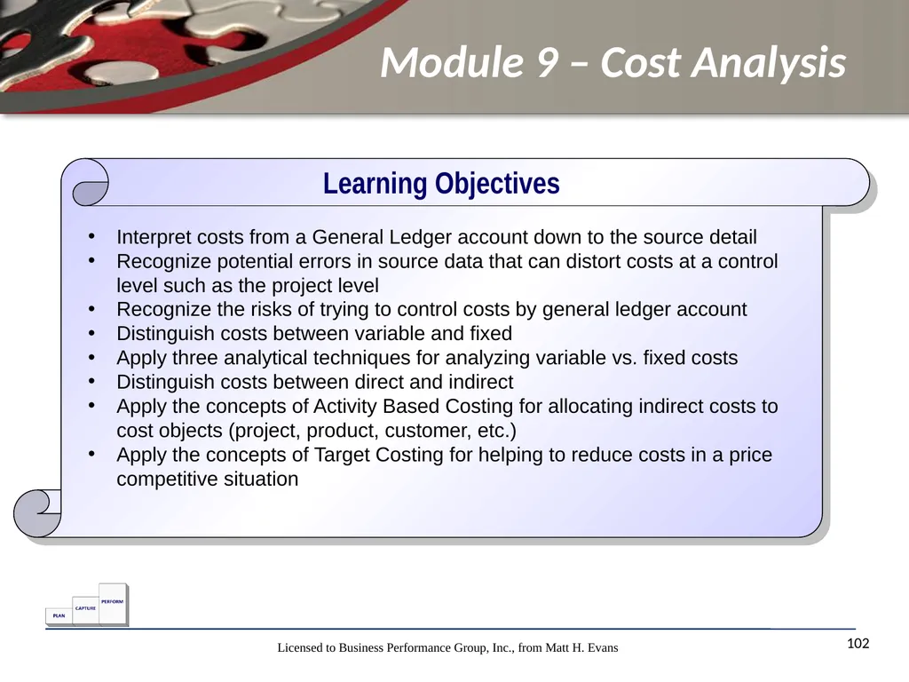 Finance for Non Financial Managers Matt H. Evans - slide 102 of 120