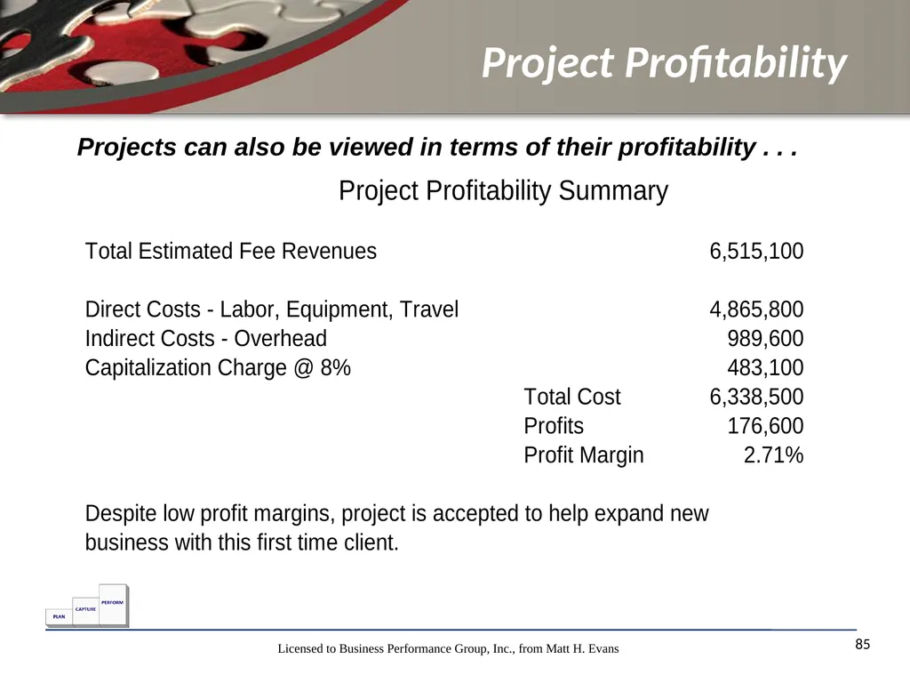 Finance for Non Financial Managers Matt H. Evans - slide 85 of 120