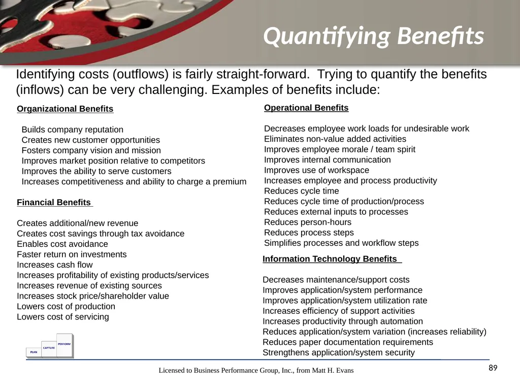 Finance for Non Financial Managers Matt H. Evans - slide 89 of 120