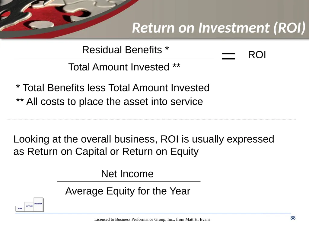 Finance for Non Financial Managers Matt H. Evans - slide 88 of 120