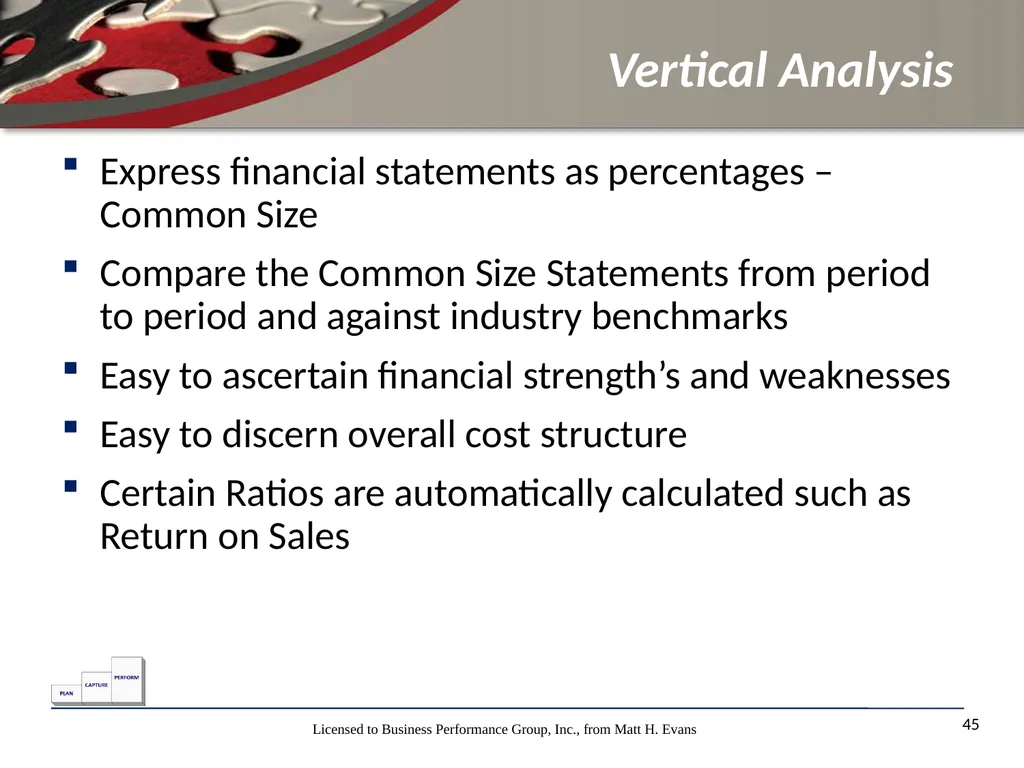 Finance for Non Financial Managers Matt H. Evans - slide 45 of 120