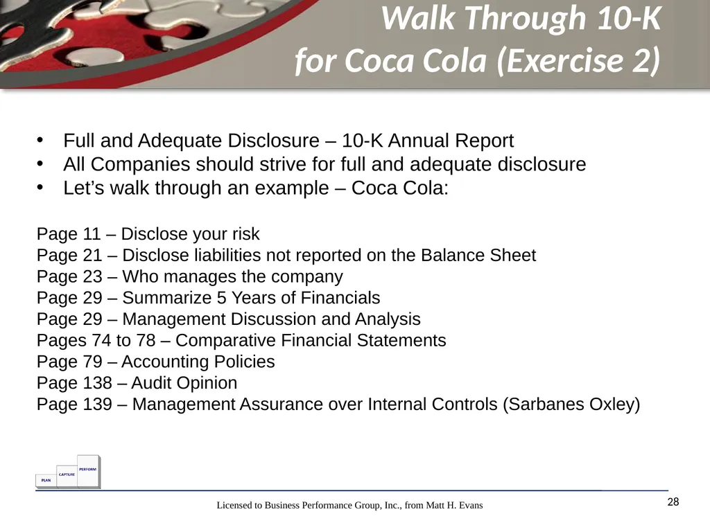 Finance for Non Financial Managers Matt H. Evans - slide 28 of 120