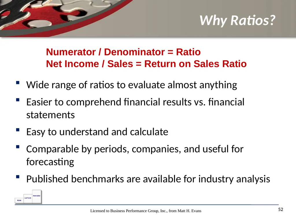 Finance for Non Financial Managers Matt H. Evans - slide 52 of 120