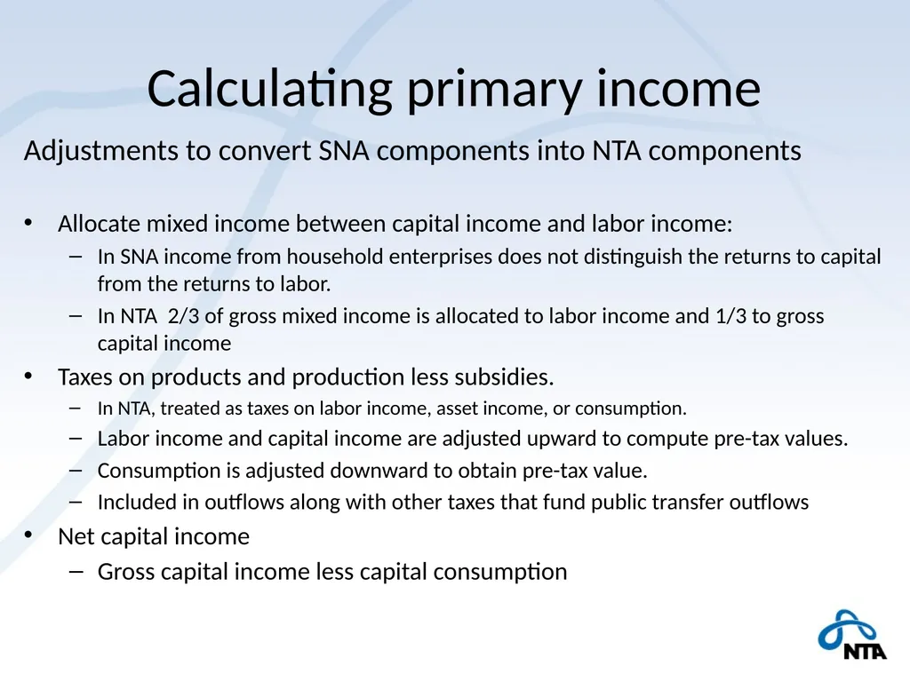 NTA and the Macro Economy Using macro controls - slide 17 of 32