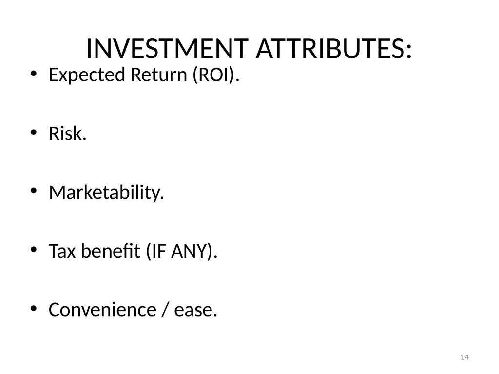 Unit – I: Investments Investment is the current - slide 14 of 35