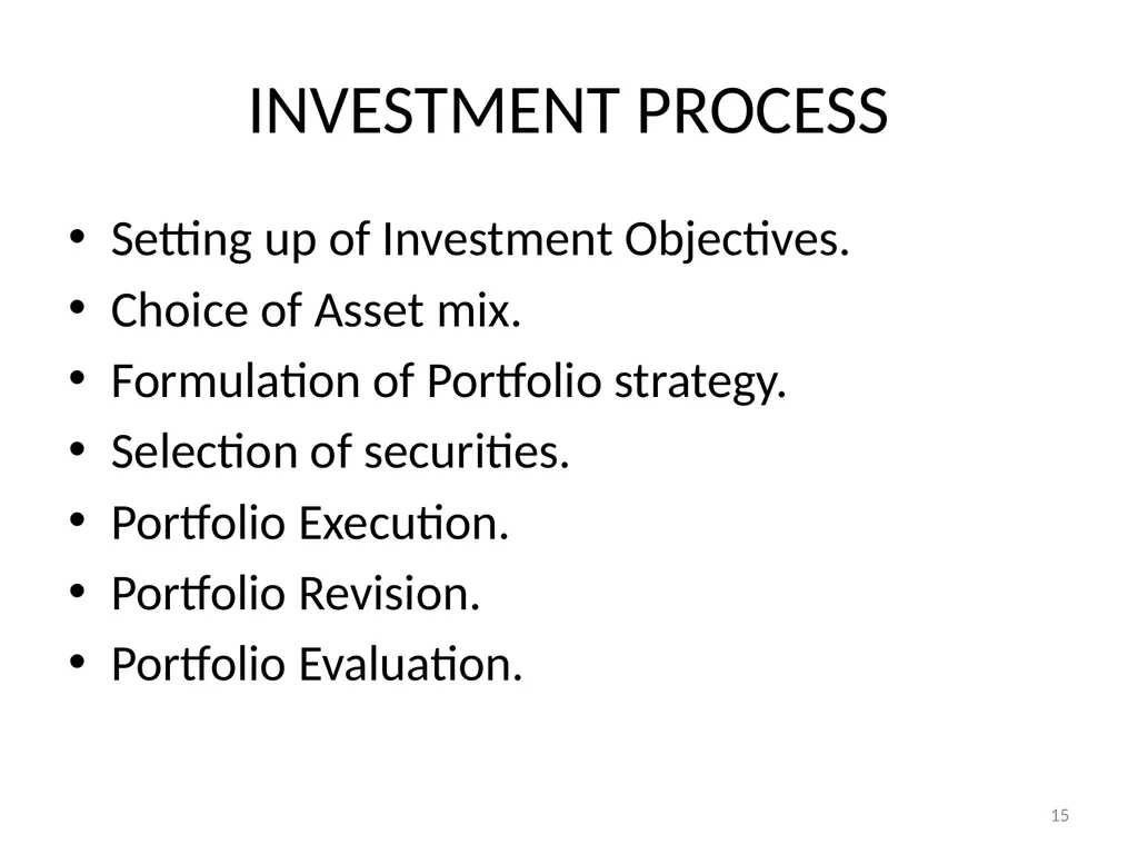Unit – I: Investments Investment is the current - slide 15 of 35