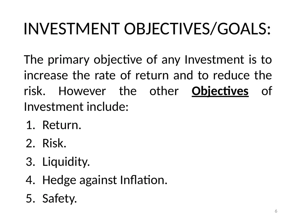 Unit – I: Investments Investment is the current - slide 6 of 35