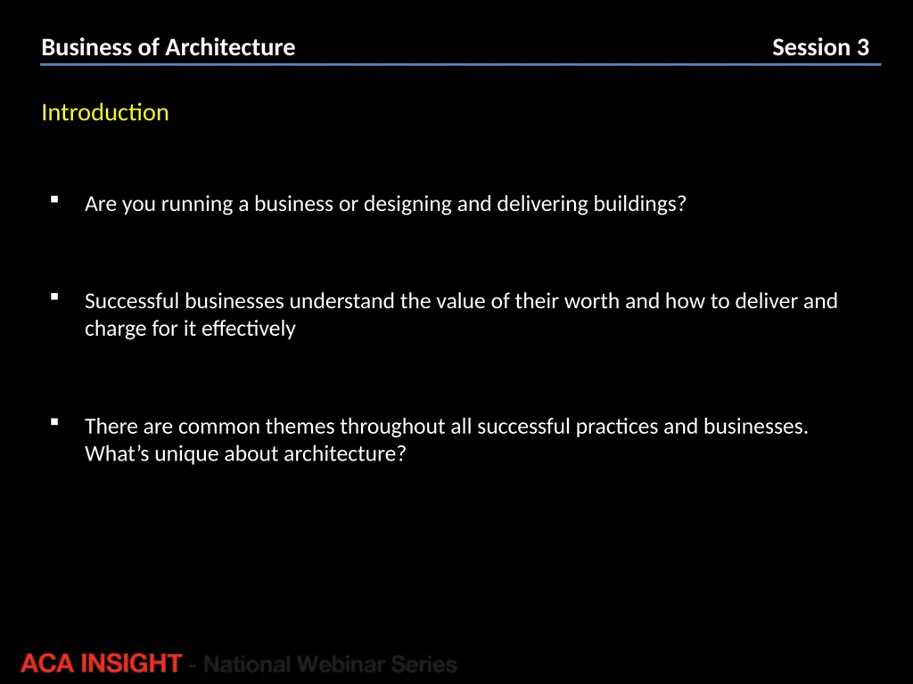 Presenter: Rob Peake Management for Design | ACA - slide 7 of 30
