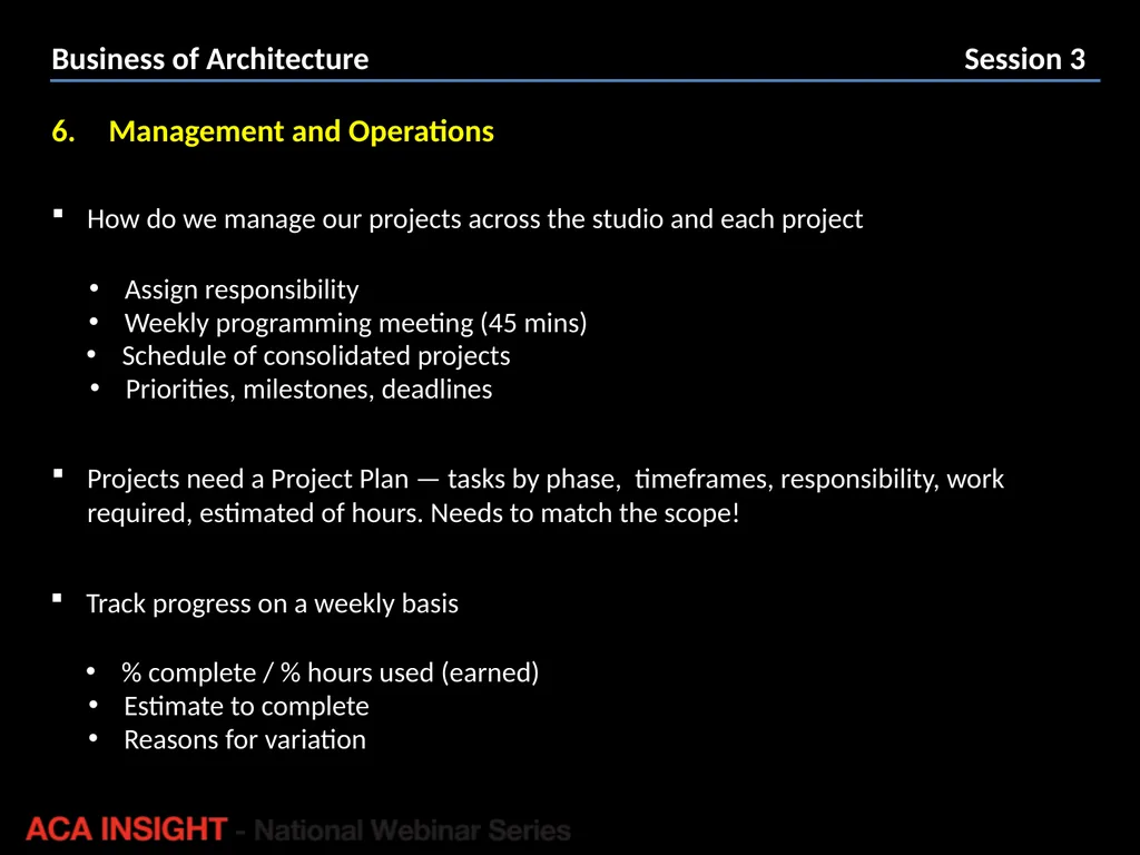 Presenter: Rob Peake Management for Design | ACA - slide 10 of 30