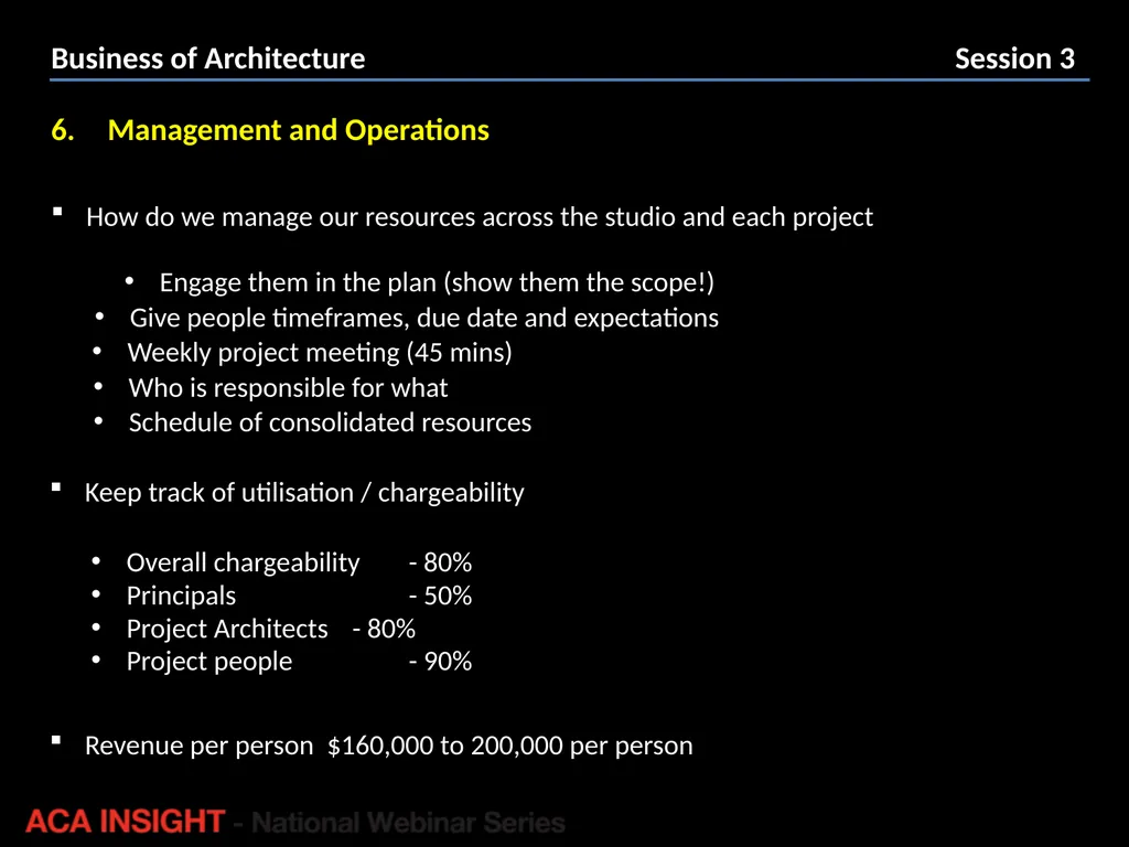 Presenter: Rob Peake Management for Design | ACA - slide 13 of 30