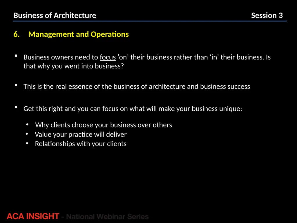 Presenter: Rob Peake Management for Design | ACA - slide 15 of 30