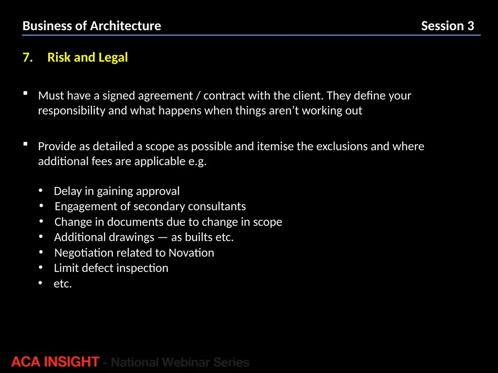 Presenter: Rob Peake Management for Design | ACA - slide 18 of 30