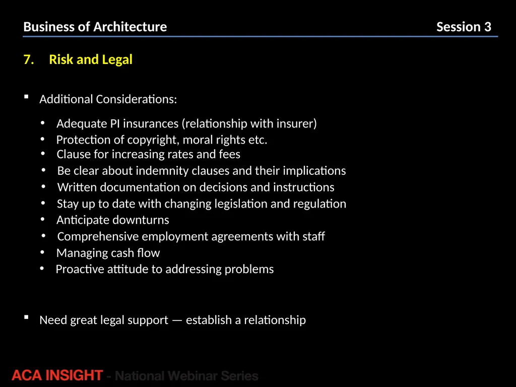 Presenter: Rob Peake Management for Design | ACA - slide 20 of 30