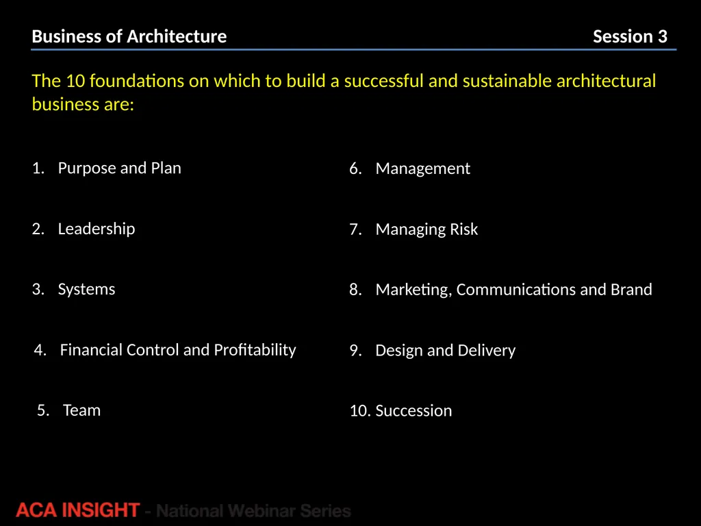 Presenter: Rob Peake Management for Design | ACA - slide 8 of 30