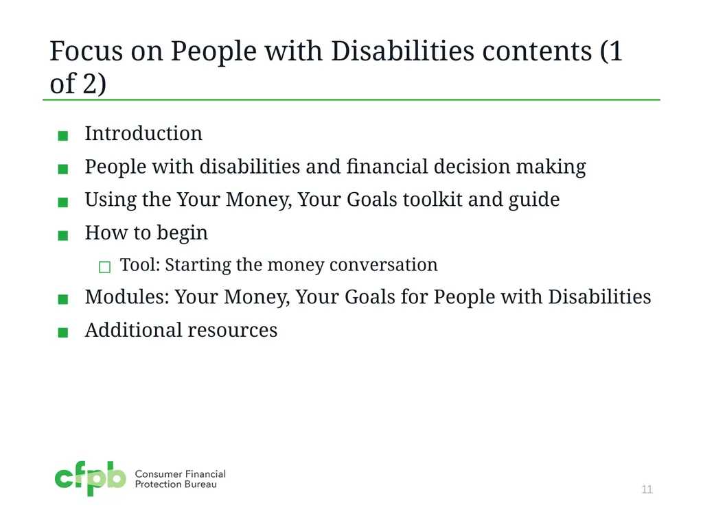 Focus on People with Disabilities A companion - slide 11 of 69
