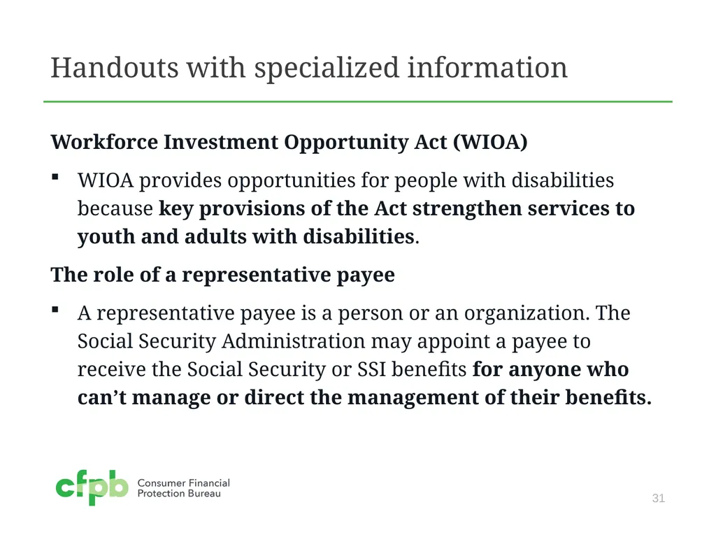 Focus on People with Disabilities A companion - slide 31 of 69