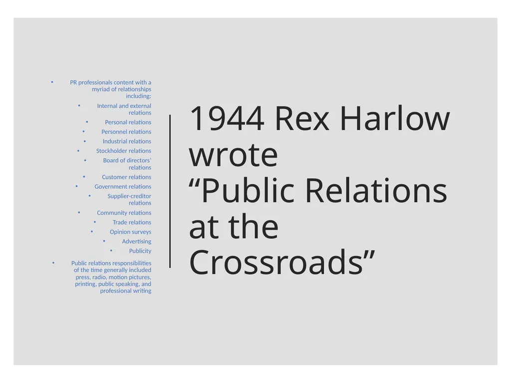 The Four Quadrants of Public Relations 1944 Rex - slide 2 of 8
