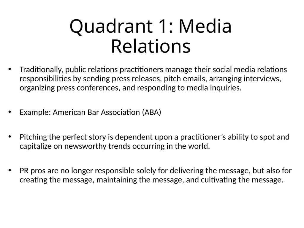 The Four Quadrants of Public Relations 1944 Rex - slide 5 of 8